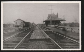 Vintage Postcard Size Photo Railroad Station Apponaug,  Rhode Island