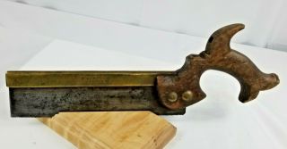 Brass Back Tenon - Dovetail - Saw - 8 " Long 18 Tpi.  Maker; W.  Kimpton,  Shoreditch,  Uk
