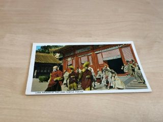 1920s/30s Postcard Lama Priests At The Llama Temple,  Peking,  China