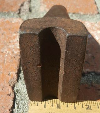 Vintage Antique Beall Bros Blacksmith Anvil Bottom Forming Hardy Swage 7