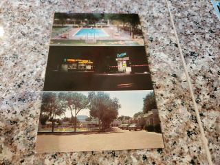 Route 66 Postcard Of Cactus Motor Lodge In Tucumcari Mexico Hwy 66