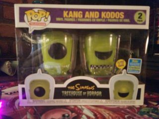 2019 Sdcc Gamestop Funko Pop Simpsons Gitd Kang And Kodos 2 Pack Set In Hand