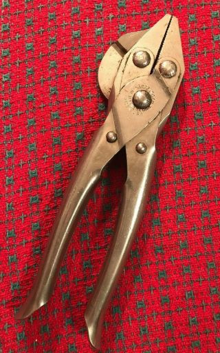 Vintage Sargent 8 ",  Bernard Type Parallel Jaw Pliers Wire Cutters,  Usa Tool