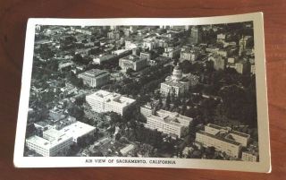 Vintage Postcard Air View Of Sacramento California - Unposted - B & W