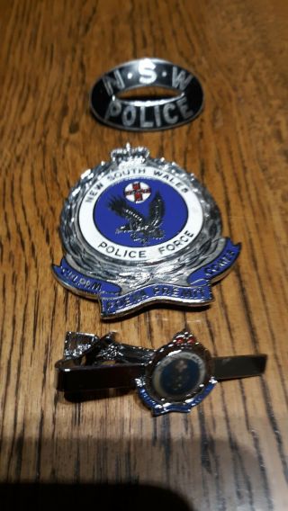 South Wales Police Badges And Tie Clip Missing Pins