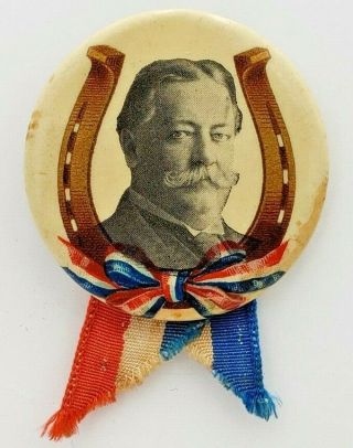 President William Taft Horseshoe Design Pin & Ribbon - Scratch & Dent Event