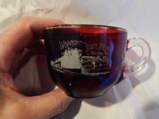 Wisconsin State Prison Waupun,  Wis Wi Wisconsin Ruby Flash Coffee Cup