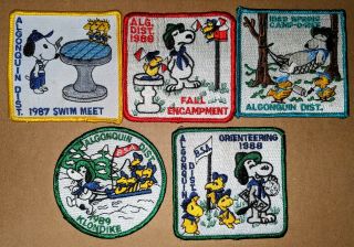 Boy Scouts - Snoopy With Woodstock Patches - Algonquin District