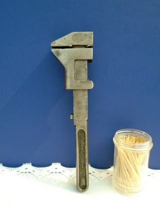 Wright Wrench & Forging Co Rare Antique Adjustable Sliding Jaw Metal Wrench