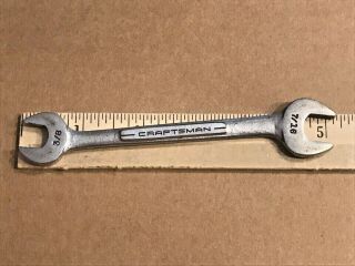 Vintage Craftsman 3/8 " X 7/16 " Double Open End Wrench =v= Series Usa Made