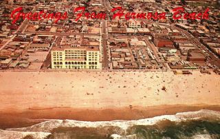 Hermosa Beach,  California,  Ca,  Aerial View,  Chrome Vintage Postcard G5517