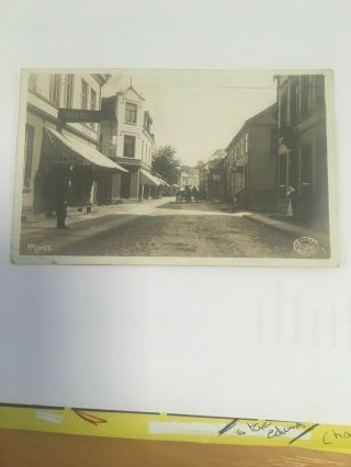 Photographic Street Scene Of Moss,  Norway Postally But Stamp Removed