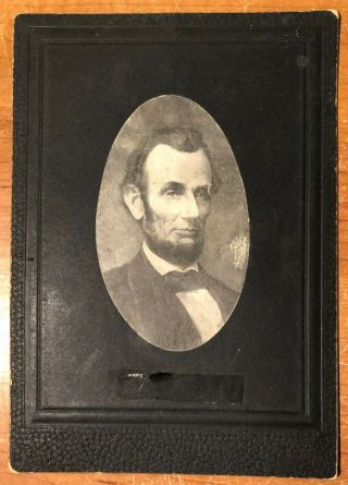 Vintage President Abraham Lincoln Cdv Photograph Print