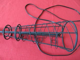 MID CENTURY MODERN LAMP BLACK WIRE WRAPPED BASE 16 