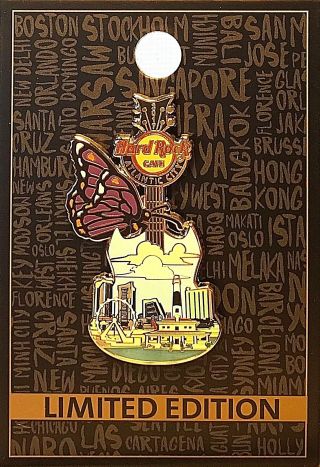 Hard Rock Cafe Atlantic City Pin Jersey Butterfly Guitar 2017 95114 Le