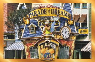 Disneyland Parade Dreams Float Tinker Bell 50th Anniversary Disney Postcard D10b