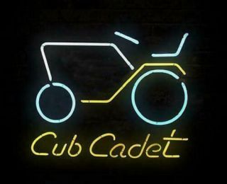 Cub Cadet Beer Bar Artwork Man Cave Neon Light Sign 17 " ×14 "