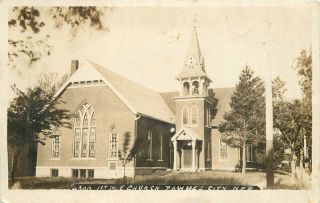 Bowers 1909 Pawnee City Nebraska 1st Me Church Rppc Real Photo Postcard 4294