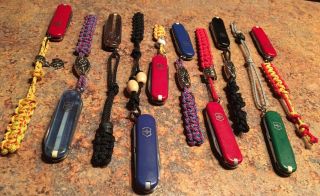 10 Small SD classic Victorinox Swiss Army knives & lanyards camp,  hunt,  craft 2