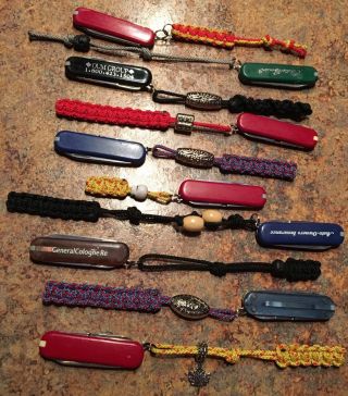10 Small SD classic Victorinox Swiss Army knives & lanyards camp,  hunt,  craft 4