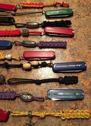 10 Small SD classic Victorinox Swiss Army knives & lanyards camp,  hunt,  craft 5