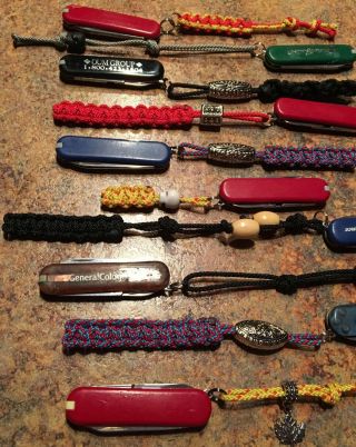 10 Small SD classic Victorinox Swiss Army knives & lanyards camp,  hunt,  craft 6