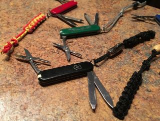 10 Small SD classic Victorinox Swiss Army knives & lanyards camp,  hunt,  craft 8