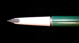 WATERMAN ' S Vintage Green & Silver Fountain & Ball Point Pen Set W/Original Box 4