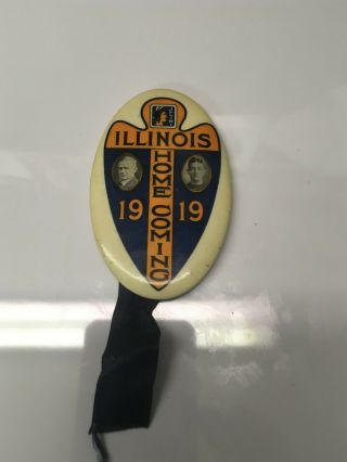 1919 University Of Illinois Football Homecoming Pin.