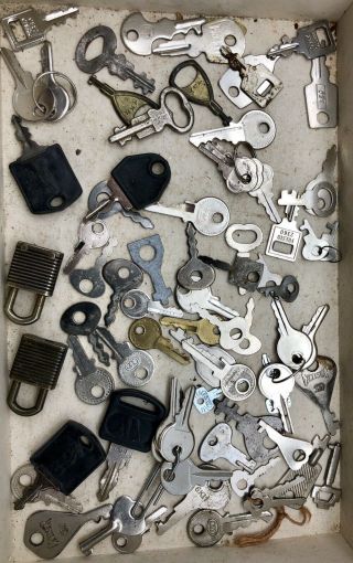 72 Miniature Padlock Keys Vintage To Now Mini Jewelry Box Luggage Cabinet Door