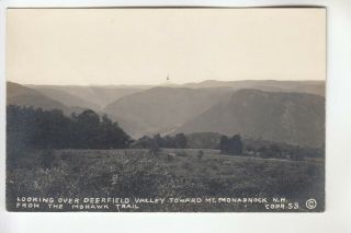 Canedy 55 Real Photo Postcard Looking From Mohawk Trail To Mount Monadnock Nh