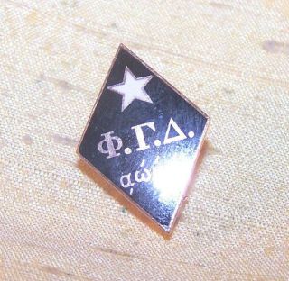 Vintage Phi Gamma Delta Fraternity 10k Gold Pin / Badge,  1955 Gamma Deuteron Old