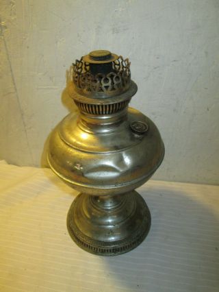 Antique Rayo Co.  Nickel Plate ? Kerosene Oil Lamp.  Early