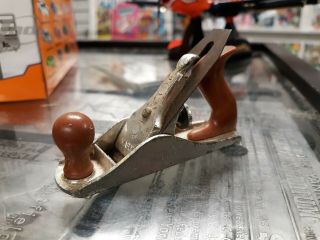 Antique Tiny Miniature Marx Toy Carpentry 3 " Woodworking Plane With Real Blade