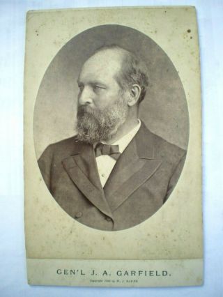 Presidential Campaign James Garfield Cabinet Card Photo Copyright 1880