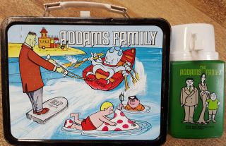 The Addams Family Metal Lunchbox & Thermos 1974