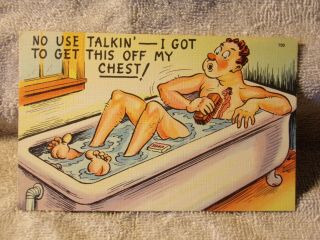 Vintage Comic Postcard No Use Talkin 