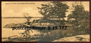 772 - Honey Harbor Ontario Postcard 1910s Georgian Bay.  Island At 6 Mile By Grise