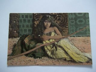 Vintage Postcard.  Te Arawa Belle.  Maori.  Zealand