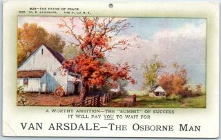 Vintage Advertising Postcard " Van Arsdale - The Osborne Man " York C1910s