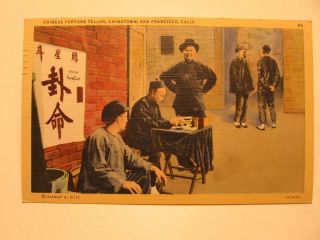 1944 Chinese Fortune Teller,  San Francisco,  California,  Postcard