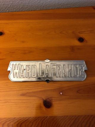 Ward Lafrance Small Fire Truck Emblem Plate Sign -