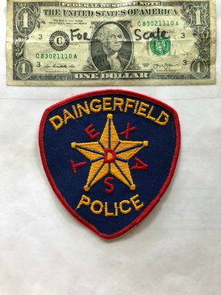 Rare Daingerfield Texas Police Patch Un - Sewn In Great Shape