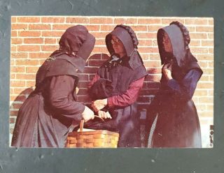 Pennsylvania Dutch Country Amish Women Vintage Postcard