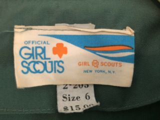 Vintage 1970s Girl Scout Leader Uniform Dress Size 6 Small USA EUC 3