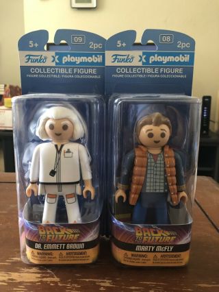 Back To The Future Marty Mcfly Playmobil Funko Doc Brown Figure &