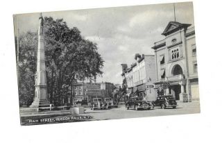 Postcards York State Hudson Falls Main Street