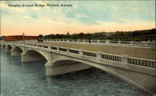 Douglas Avenue Bridge Wichita Kansas Ks Wonderland Park Sign Mailed 1913