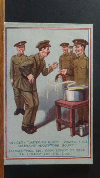 Ww1 Comic Postcard: Cook House,  Officer & Military Humour