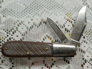 Vintage Ulster U.  S.  A.  100t Old Timer Barlow Pocket Knife